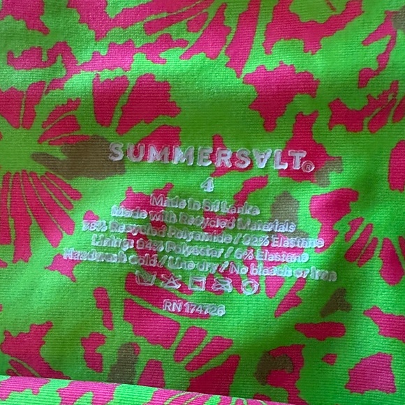 Summersalt Green and Pink Floral Bikini - Picture 2 of 3